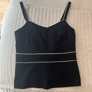 Black and white structured shirt